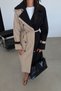 Double Color Buttoned Trench Coat - 5