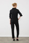 Pipe Leg Fabric Trousers - Black - 6