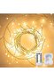2Pack Battery Fairy Lights with Remote Control, 9.8ft/3M 100 LED Warm Firecracker Lights, 8 Modes, W