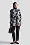 Floral Patterned Tunic Petrol Green