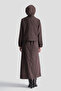 Copper glitter embroidered jacket set brown - 6