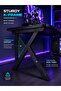 K Shaped Gaming Desk Computer Table Home Office Computer Desk Table Large Desktop Easy to assemble - 3