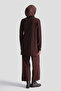 Ribbed Cardigan Rayon Knitwear Set Bitter Brown - 6