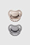 Positioning Medical Silicone Pacifier Set of 2 – Sand Storm & Lovely Gray 3-6 Months - 2