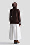 Ruffle Detailed Sweater Bitter Brown - 5