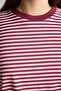 Oversize Crew Neck Striped Combed Cotton Long Sleeve T-Shirt I7904Ax26Au - 4