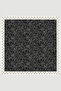 Rose Patterned Cotton Scarf - Black - 2
