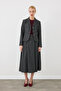 Waist-Fitted Woolen Jacket - Black - 2