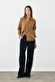 Classic Cut Viscose Shirt - Camel - 4