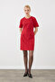 Mini Dress with Pocket Detail - Red