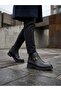 Ba0586 Men's Brown Fur-Lined Winter Boots with Zipper and Laces - 6