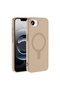 iPhone 17E Compatible Case Magsafe Supported Aris Silicone Cover - Cream - T42745