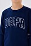 Boy's Crew Neck Pigment Printed Winter Regular Fit Navy Blue Tracksuit Set Us2135-C-V5 - 2