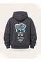 Unisex Women's and Men's Drip Toxic Design Text Printed Oversize 3 Thread Hooded Sweatshirt - 5