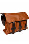 Olivia Taba Brown Women's Daily Soft Leather Zippered Belted Cross Business School Briefcase Messenger Bag - 2