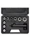 02614A Interchangeable Large Hollow Hole Punch Tool Set, 10 Piece, Gasket Maker, Heavy Duty Ga