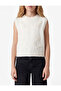 Sleeveless Crew Neck Knit Sweater - 4