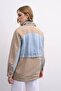 Denim Detailed Trench Jacket Vt-2879 - 2