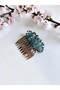 Vintage Comb Bun Buckle with Crystal Stone - 3