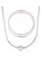 Charm Compatible Snake Chain Necklace – Tarnish-Resistant Steel Bead Charm Attachable Silver Jewelry - 8