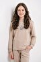 Long Sleeve Beige Color Star Printed Unisex Children's Pajama Set - 6