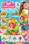 Orange mermaid patterned children's drawstring waterproof cloth backpack - lightweight and convenient