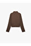 Slim Fit High Neck Long Sleeve Blocky Sports Sweatshirt - 4