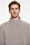 Men's Mink Anti-Pilling Non-Pilling Standard Fit Stand Collar Fleece Sweatshirt - 6