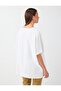White Relaxed Fit Off-Shoulder Linen Woven Shirt - 5