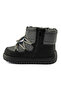 Stylish Anatomical Boys' Black Zippered Lace-Up Casual Boots Shoes - 4