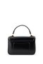Women's Faux Leather Black Handbag - 3