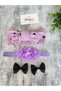 Baby Girl Black Heart Bandana Buckle Set - 2