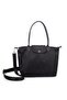 Women's Lightweight 3-Compartment Large Size Hand and Shoulder Bag Black