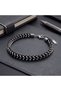 💎   Premium Shiny and Stylish Hematite Stone Adjustable Men's 316L Steel Bracelet 31832B16D2 - (22 cm) - 3