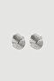 Fan Shaped Earrings - Silver