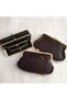 Women's Genuine Leather Clip Wallet - Zippered Multi-Compartment Metal Framed Scholarship Wallet - 3