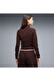 Slim Track Women's Brown Stand Collar Jacket - 2