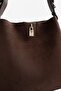 Brown - Brown Suede Women's Shoulder Bag Sp1295 - 4