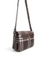 Coffee - Brown Striped Plaid Women's Crossbody Bag Sp784 - 5