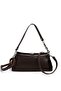 Coffee - Coffee Plain Women's Shoulder Bag Sp1294 - 5