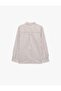 Regular Fit Cotton Classic Collar Long Sleeve Striped Poplin Shirt - 2