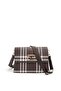 Coffee - Brown Striped Plaid Women's Crossbody Bag Sp1009 - 5