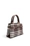 Coffee - Brown Striped Plaid Women's Handbag Sp1149 - 2
