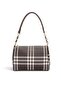 Coffee - Brown Striped Plaid Women's Crossbody Bag Sp910