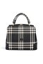 Black - Black Striped Plaid Women's Handbag Sp706