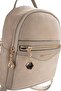 Beige - Sand Suede Women's Backpack Sp983 - 5