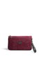 Burgundy - Black Suede Women's Crossbody Bag Sp1291 - 6