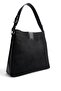 Black - Black Suede Women's Shoulder Bag Sp1295 - 3