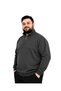 Men's Large Size Gray Thessaloniki High-Neck Sweatshirt 3Xl-4Xl-5Xl-6Xl - 3