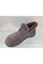 Genuine Leather Fur Buckle Strap Boots Women's Shoes - 3